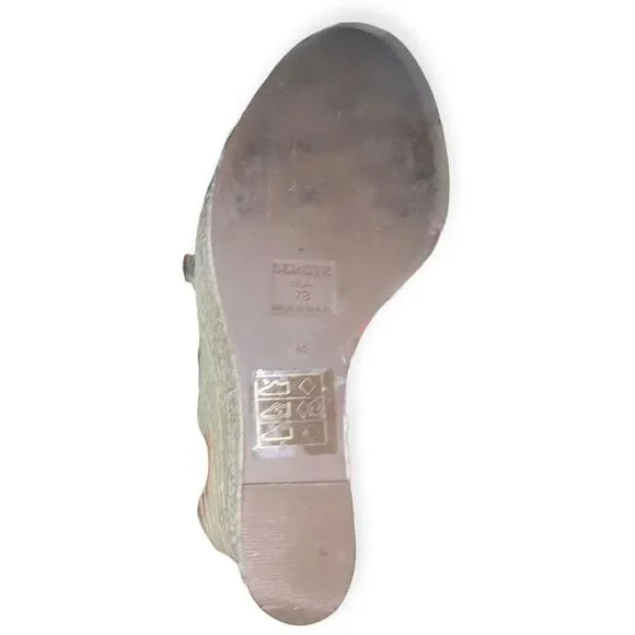 SCHUTZ Pink and Silver Wedge Sandals - Picture 4 of 4